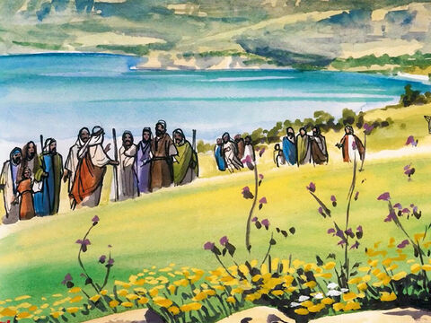 Then Jesus, in the power of the Spirit, returned to Galilee, and news about Him spread throughout the surrounding countryside. He began to teach in their synagogues and was praised by all. – Slide 1