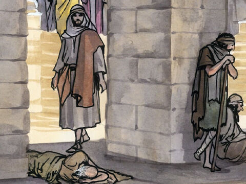 When Jesus saw him lying there and when He realised that the man had been disabled a long time already, He said to him, ‘Do you want to become well?’ – Slide 4