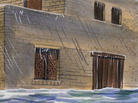 ‘The rain fell, the flood came, and the winds beat against that house, but it did not collapse because it had been founded on rock. – Slide 4