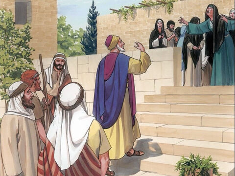 Now when He came to the house, Jesus did not let anyone go in with Him except Peter, John, and James, and the child’s father and mother. – Slide 13