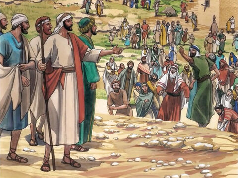 Then Jesus went throughout all the towns and villages, teaching in their synagogues … – Slide 1