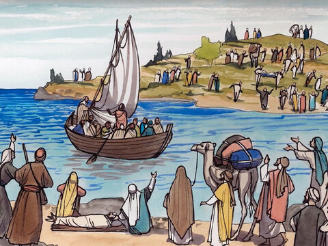 After this Jesus went away to the other side of the Sea of Galilee (also called the Sea of Tiberias). – Slide 1