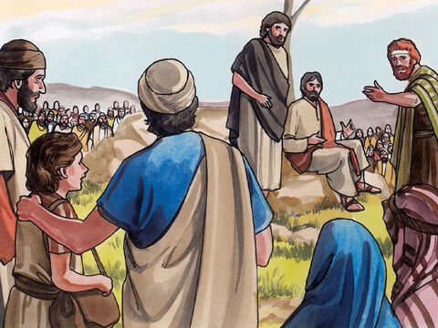 One of Jesus’ disciples, Andrew, Simon Peter’s brother, said to Him, ‘Here is a boy who has five barley loaves and two fish, but what good are these for so many people?’ – Slide 5