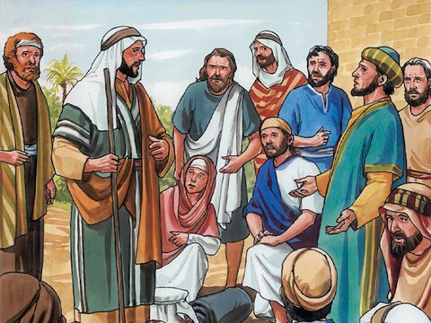 The disciples were greatly astonished when they heard this and said, ‘Then who can be saved?’ Jesus looked at them and replied, ‘This is impossible for mere humans, but for God all things are possible.’ – Slide 9