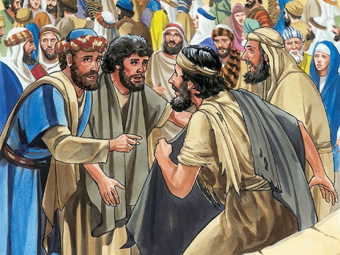 So Jesus stopped and ordered the beggar to be brought to Him. – Slide 5