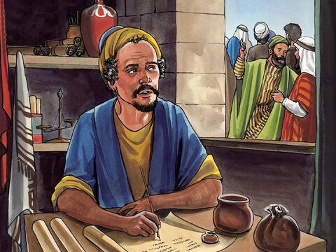 Now a man named Zacchaeus was there; he was a chief tax collector and was rich. – Slide 2