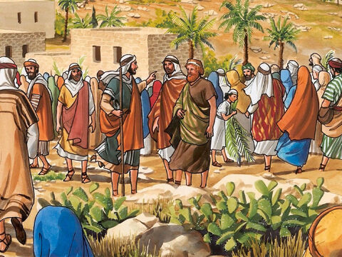 Jesus sent two disciples, telling them, ‘Go to the village ahead of you. Right away you will find a donkey tied there, and a colt with her. Untie them and bring them to me. – Slide 2