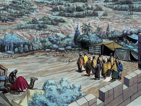 Then Jesus went out and made His way, as He customarily did, to the Mount of Olives, and the disciples followed Him. – Slide 1