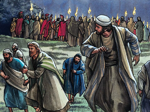 Then all the disciples left Jesus and fled. – Slide 19