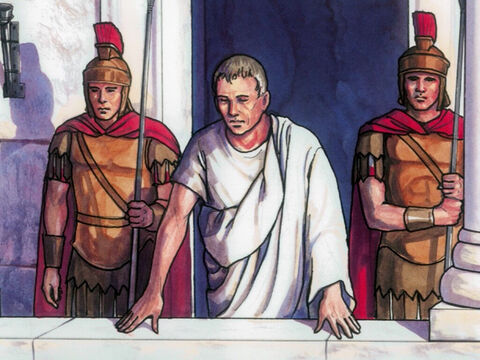 So Pilate came outside to them and said. ‘What accusation do you bring against this man?’ – Slide 4