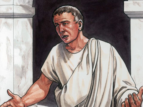 And Pilate went out to the Jewish leaders and said, ‘Look I am bringing Jesus out to you, so you know I find no reason for an accusation against Him.’ – Slide 1