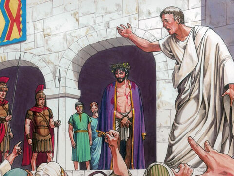 Pilate said, ‘You take Him and crucify Him. Certainly I find no reason for an accusation against Him.’ – Slide 4