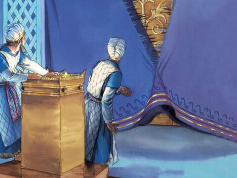 Just then, the temple curtain was torn in two from top to bottom. – Slide 6