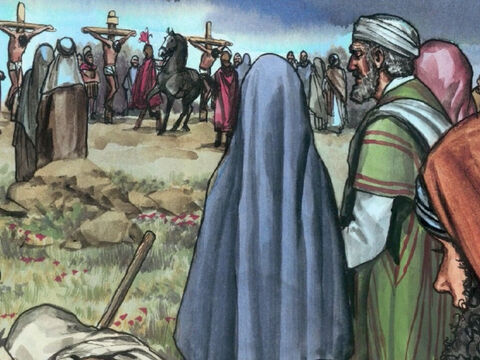 There were also women watching from a distance. Among them were Mary Magdalene and Mary the mother of James the younger and Joseph and Salome. – Slide 10