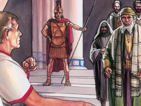 … the Jewish leaders asked Pilate to have the victims’ legs broken and the bodies taken down. – Slide 2