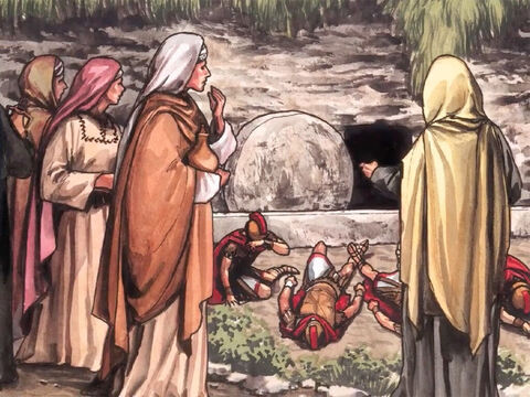 But when they arrived, they saw that the stone, which was very large, had been rolled away. – Slide 6