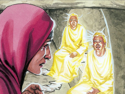 Mary replied, ‘They have taken my Lord away and I do not know where they have put Him.’ – Slide 4