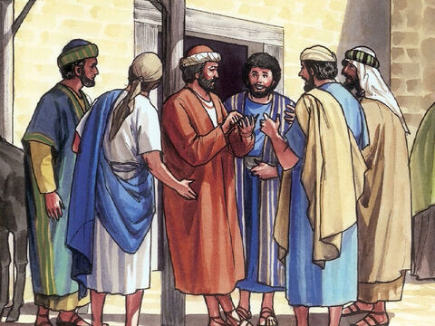 Eight days later, the disciples were together in the house and Thomas was with them. – Slide 8