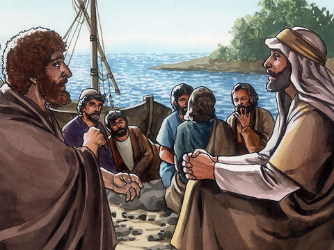 Then, when they had finished breakfast, Jesus said to Simon Peter, ‘Simon, son of John, do you love me more than these do?’ <br/>He replied, ‘Yes, Lord, you know I love you.’ – Slide 11