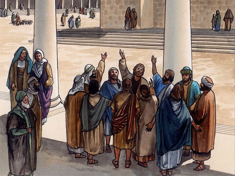 They were continually in the temple courts blessing God. – Slide 12