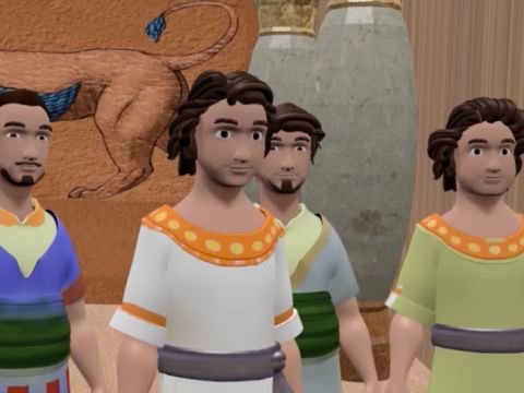 Among those chosen were Daniel, and his friends Shadrach, Meshach, and Abednego. – Slide 4