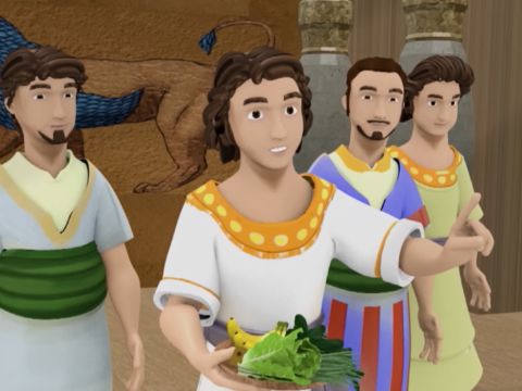 ‘And then you may compare our own appearances with that of the young men who eat the royal delicacies. Then you may deal with us based on all that you have observed.’ – Slide 12