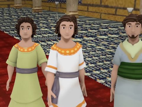 When the time appointed by King Nebuchadnezzar arrived, the overseer brought Daniel and his friends into his presence. – Slide 17