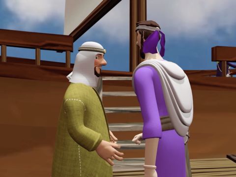 Fearing for his life, Jonah ran to Joppa and found a ship headed for Tarshish to run away from the Lord. – Slide 2