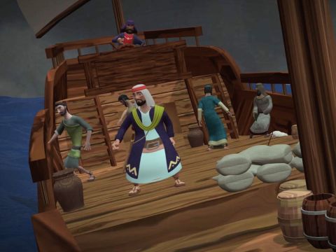 But the Lord sent a violent storm against the ship so that it threatened to break up the ship. – Slide 3