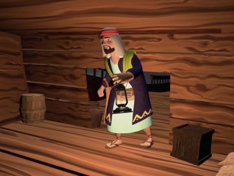 Then the captain found Jonah below the deck sleeping and said to him … – Slide 5