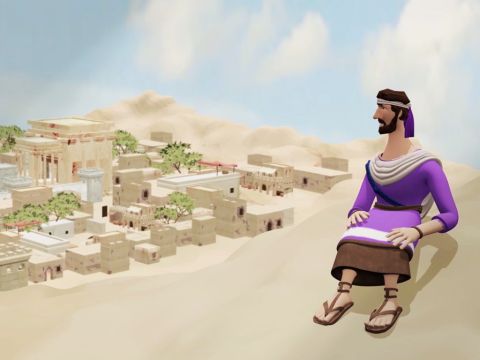 As Jonah waited outside the city on a hill for God to destroy the city, God explained his change of heart to Jonah saying … – Slide 26