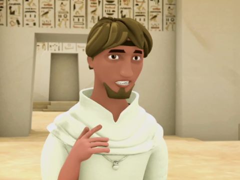 ‘Pharaoh, the dream was repeated to you because God will make all of this happen very, very soon. Pharaoh should look for a wise man to put in authority over all the land of Egypt. This man should collect produce from the land during the seven years of abundance. This food should be held in storage in preparation for the following seven years of famine. In this way, the people of Egypt will be able to survive.’ – Slide 16