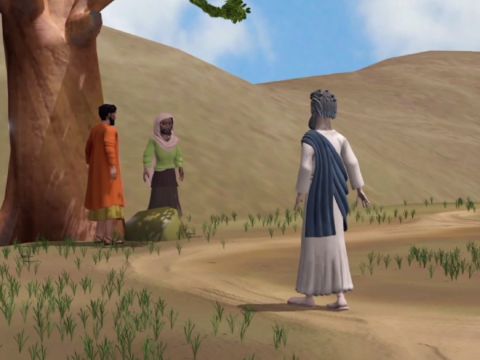 Peter, an apostle of Jesus, travelled about the country.   <br/>He went to visit the church in Lydda. – Slide 1