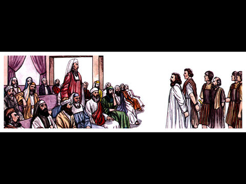 The next day the rulers, the elders and the teachers of the law met in Jerusalem. Annas the high priest was there, and so were Caiaphas, John, Alexander and others of the high priest’s family. They had Peter and John brought before them and began to question them: ‘By what power or what name did you do this?’ – Slide 4