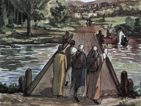 So the men were sent off and went down to Antioch, where they gathered the church together and delivered the letter. – Slide 7