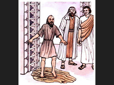 He jumped to his feet and began to walk. – Slide 6
