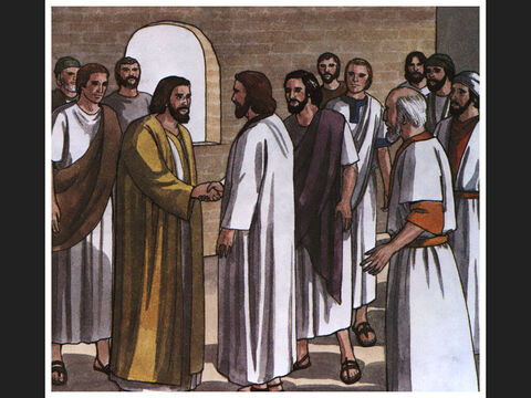 … and the lot fell to Matthias; so he was added to the eleven apostles. – Slide 15