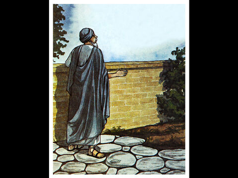The Lord told Ananias, ‘Go to the house of Judas on Straight Street and ask for a man from Tarsus named Saul, for he is praying.  <br/>In a vision he has seen a man named Ananias come and place his hands on him to restore his sight.’ – Slide 10