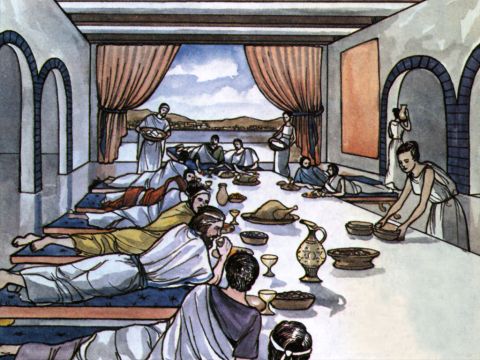 Before visitors from Jerusalem sent by James arrived in Antioch he was happy to eat with the Gentiles. – Slide 2
