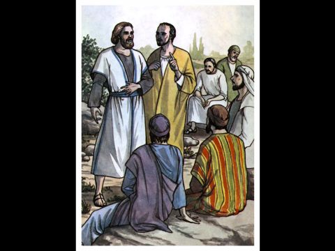 Other Jews followed Peter’s example so that by their hypocrisy even Barnabas was led astray. – Slide 4