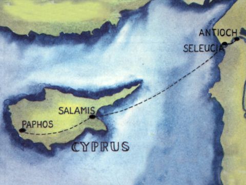 They travelled through the whole island until they came to Paphos. – Slide 10