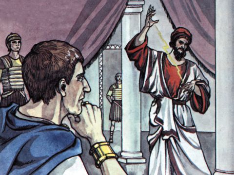 There they met a Jewish sorcerer and false prophet named Bar-Jesus, who was an attendant of the proconsul, Sergius Paulus. – Slide 11