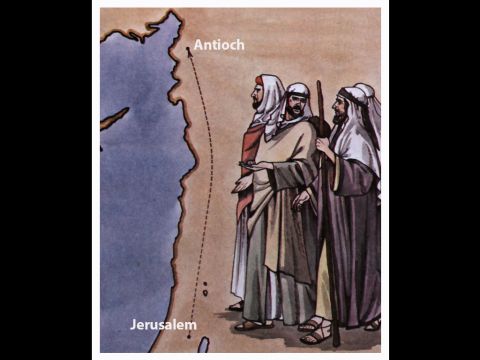 Certain people went from Judea to Antioch. – Slide 1
