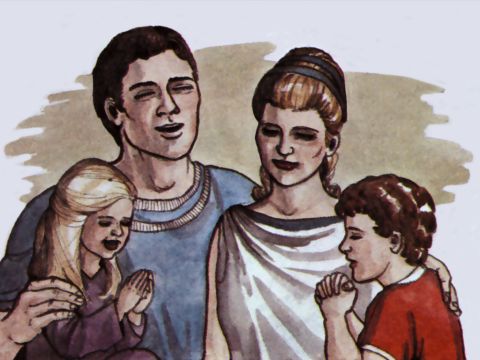 ‘No! We believe it is through the grace of our Lord Jesus that we are saved, just as they are.’ – Slide 15