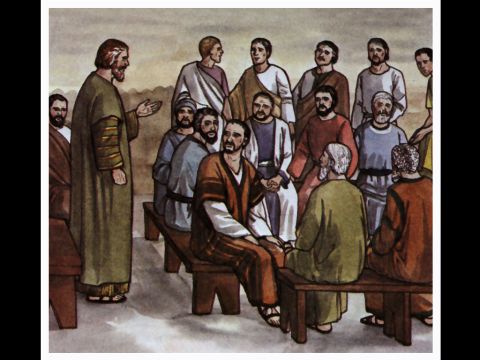 The whole assembly became silent as they listened to Barnabas and Paul telling about the signs and wonders God had done among the Gentiles through them. – Slide 16