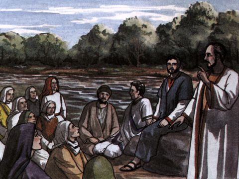 One of those listening was a woman from the city of Thyatira named Lydia, a dealer in purple cloth. She was a worshiper of God. The Lord opened her heart to respond to Paul’s message. – Slide 14