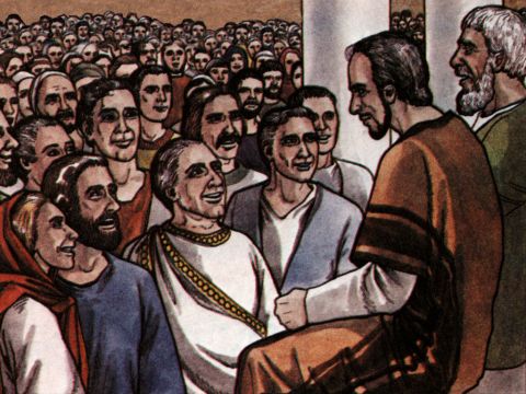 On arriving there, they gathered the church together and reported all that God had done through them and how he had opened a door of faith to the Gentiles. And they stayed there a long time with the disciples. – Slide 13