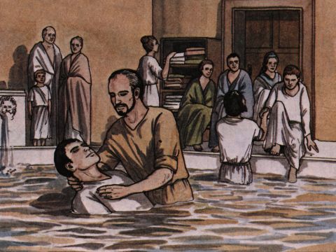 Then immediately he and all his household were baptised. – Slide 12