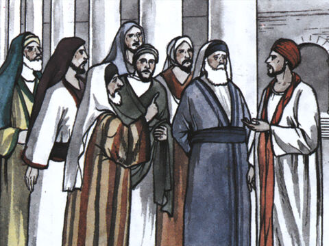 But Barnabas took Saul and brought him to the apostles. He told them how Saul on his journey had seen the Lord and that the Lord had spoken to him, and how in Damascus he had preached fearlessly in the name of Jesus. So Saul stayed with them and moved about freely in Jerusalem, speaking boldly in the name of the Lord. <br/>He talked and debated with the Hellenistic Jews, but they tried to kill him. – Slide 11