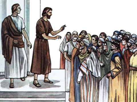 ‘He commanded us to preach to the people and to testify that He is the one whom God appointed as judge of the living and the dead.’ – Slide 10